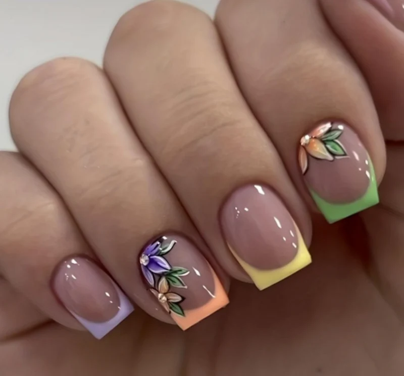 Blumenverlauf Nagelkunstset Karnz