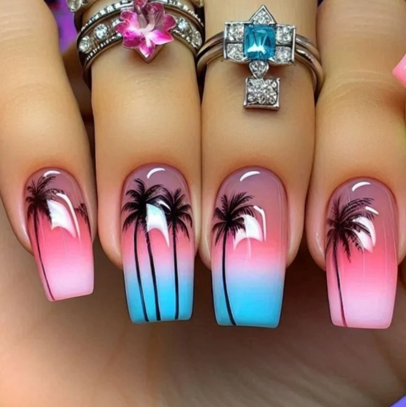 Blumenverlauf Nagelkunstset Karnz