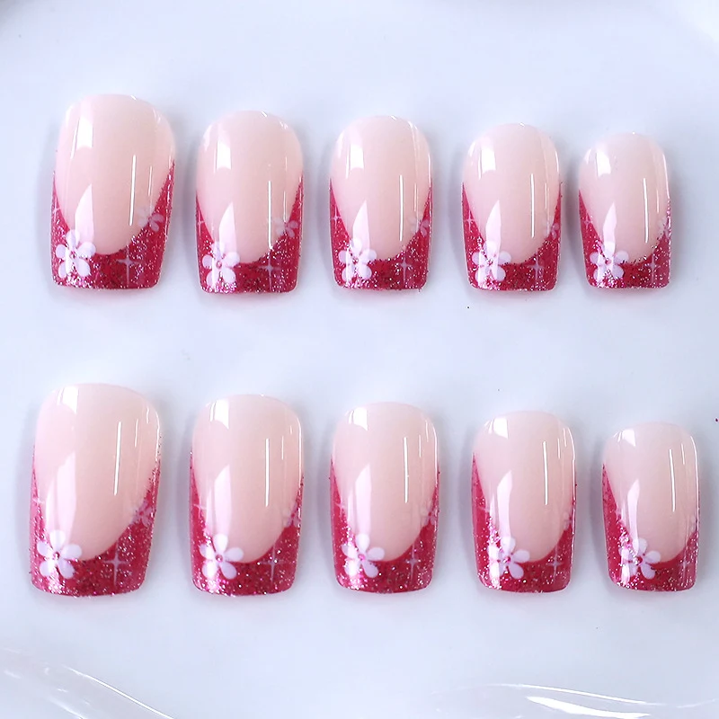 Floral Gradient Nail Art Karnz