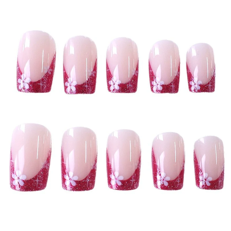 Floral Gradient Nail Art Karnz