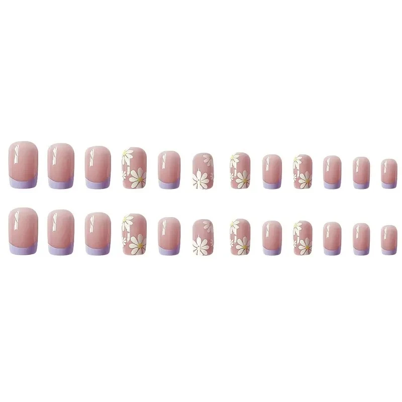 Florales Design Press-On Nagelset Karnz