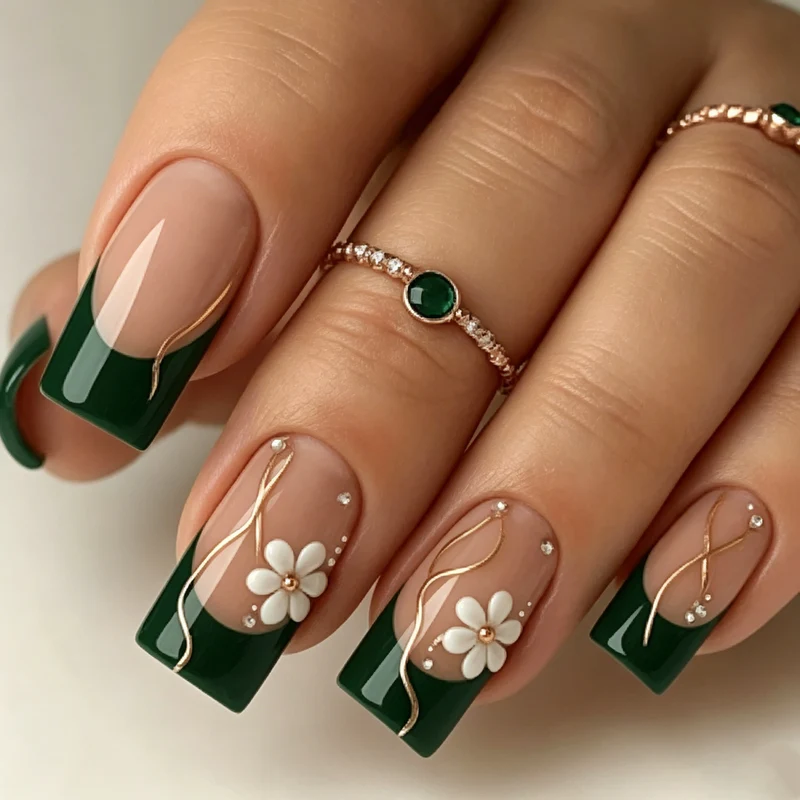 Florales Design Nagelkunst Karnz 1789915353
