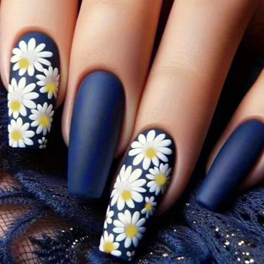 Florale Design Acryl Nagelkunst Verbesserungen Karnz