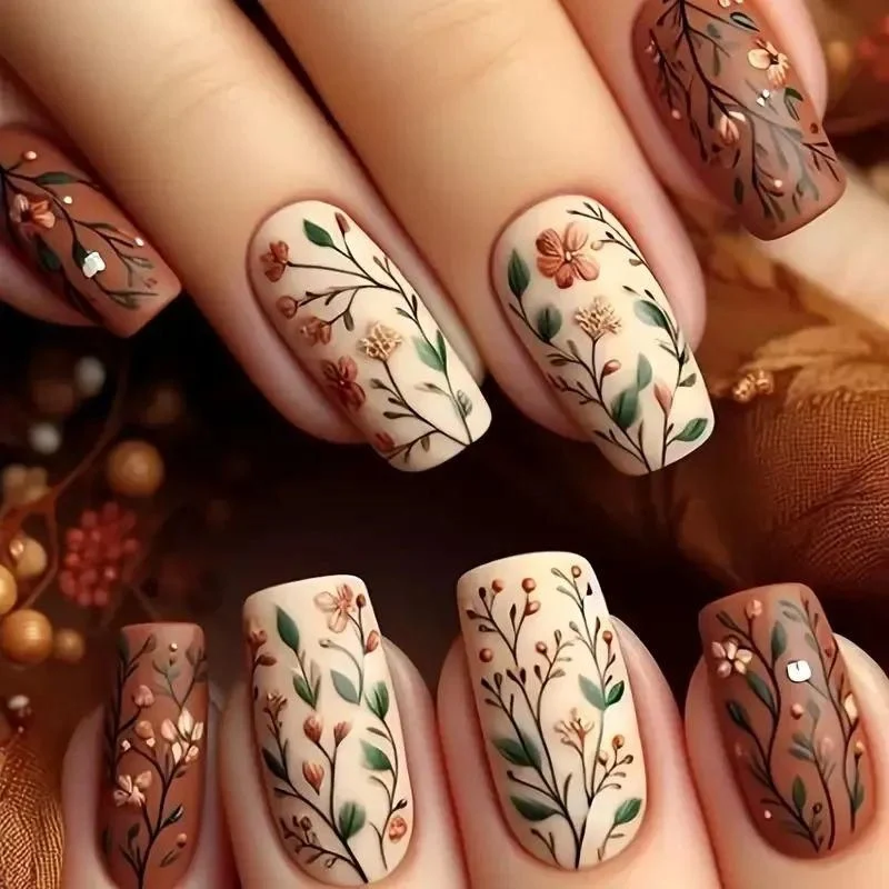 Blumen Design Acryl Nagelkunst Karnz