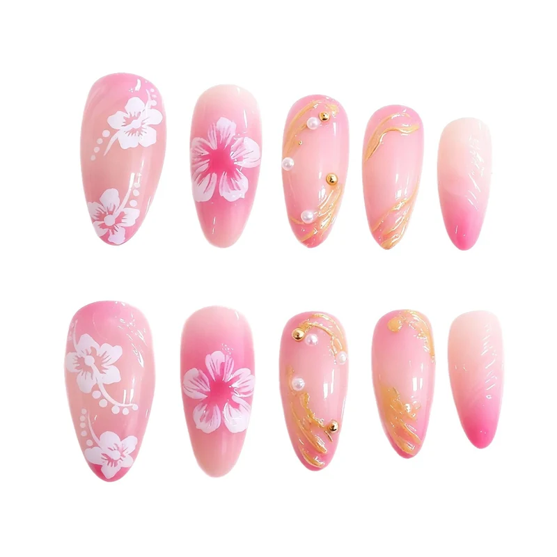Florale dekorative Acryl-Nagelverlängerungen Karnz