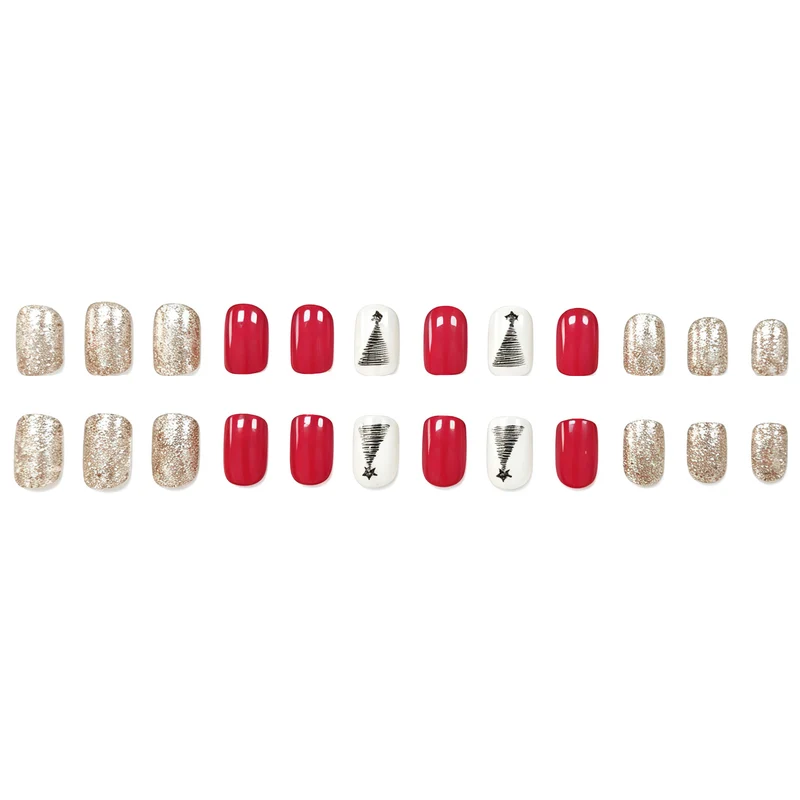 Festliche Baumdesign Nagelkunst Karnz