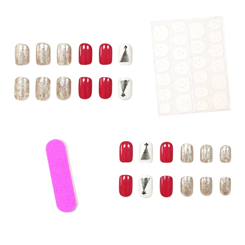 Festliche Baumdesign Nagelkunst Karnz