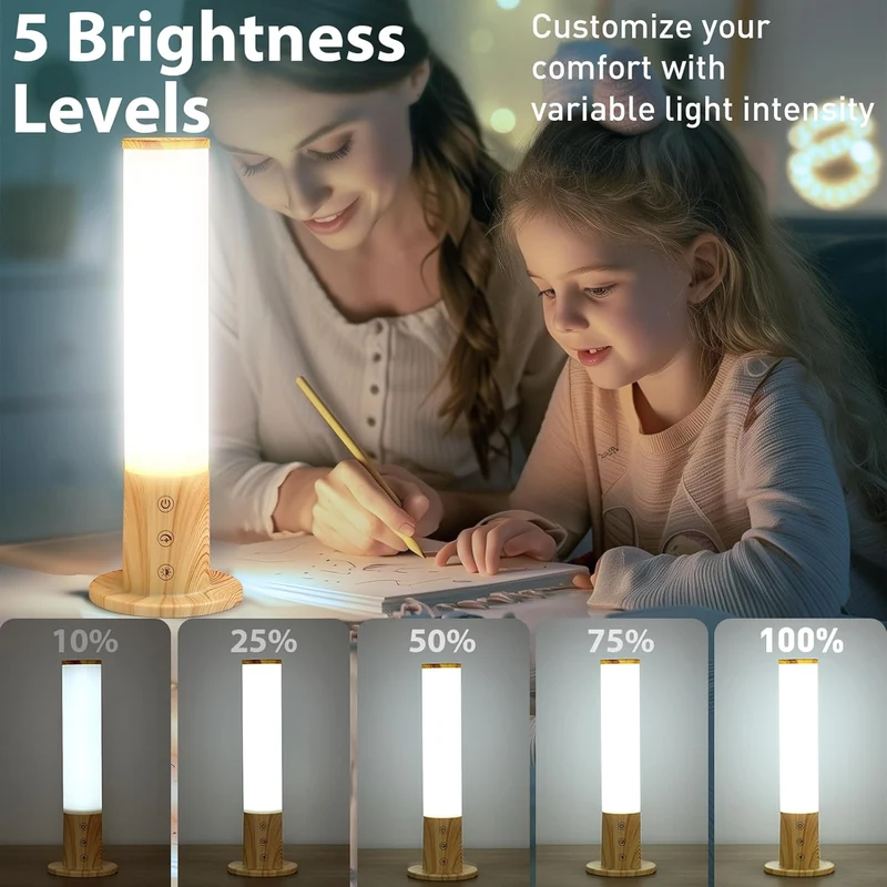 Lichttherapielampe, 10000 Lux, UV-frei, mit 3 Farbtemperaturen, einstellbare Helligkeit, Timer, Lichttherapielampe,Vollspektrum-Licht