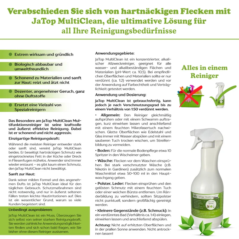 JaTop MultiClean Multifunktionsreiniger 5L