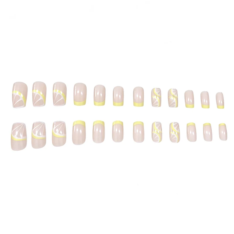 Elegante Zitrone-Themen-Acryl-Nagelkunst-Verstärkungen Karnz
