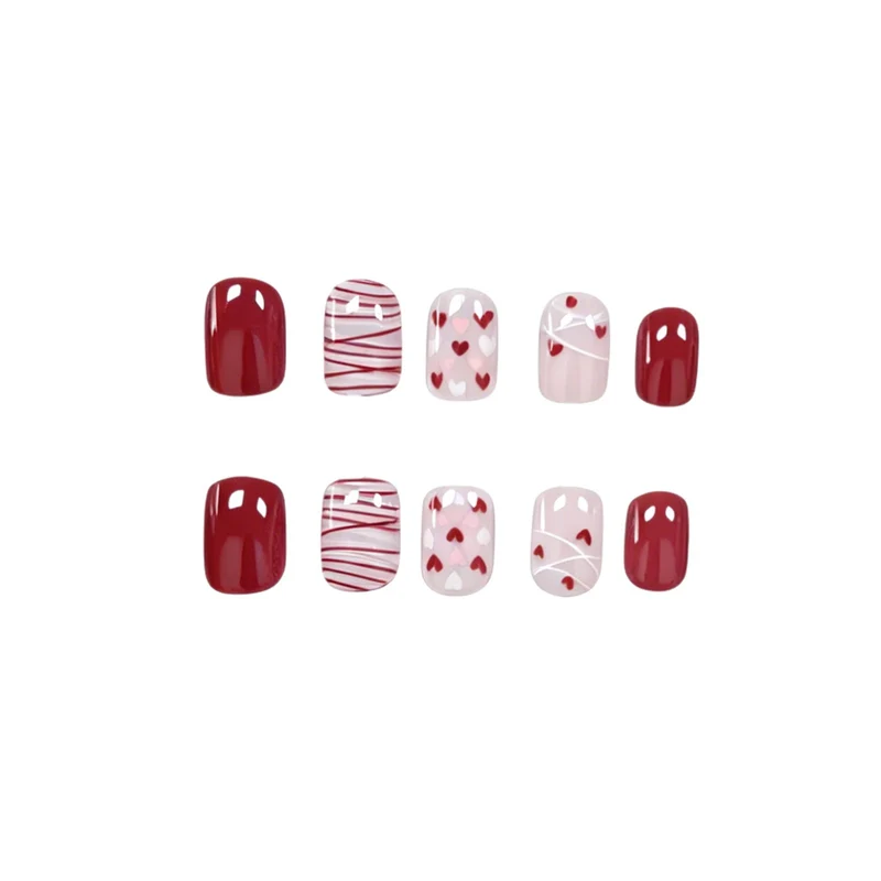Elegantes Herz-Thema Nagelkunst-Set Karnz