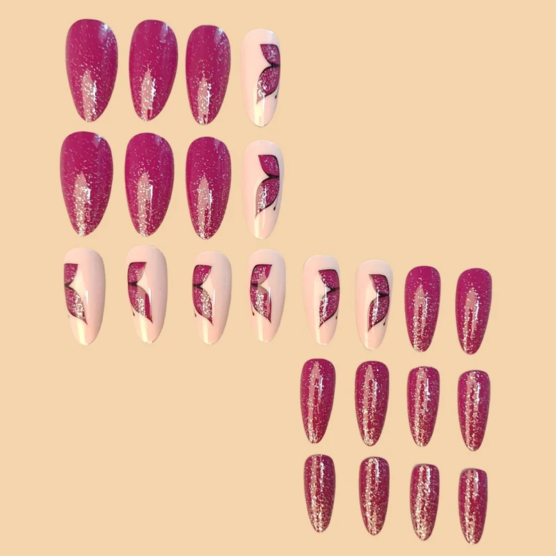 Elegante Glitzer-Schmetterling-Nagelkunst Karnz