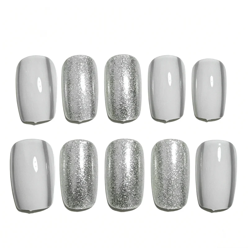 Elegante Glitzernde Acryl-Nagelerweiterungen Karnz