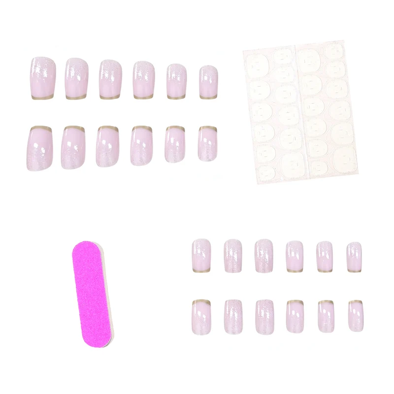 Elegante Glitter Ombre Nagelkunst Karnz
