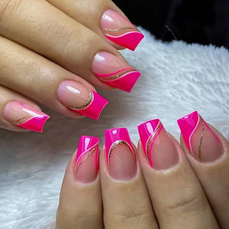 Elegant Glitter French Tip Nail Art Karnz