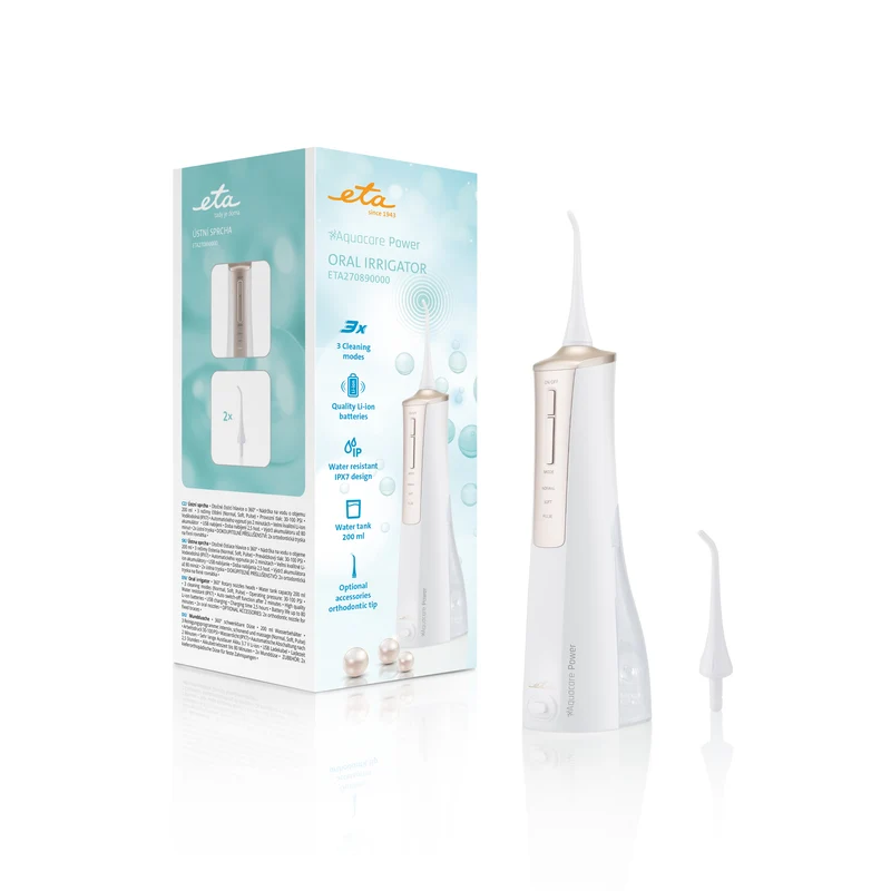 Munddusche ETA AquaCare Power 2708 90000 weiß/gold