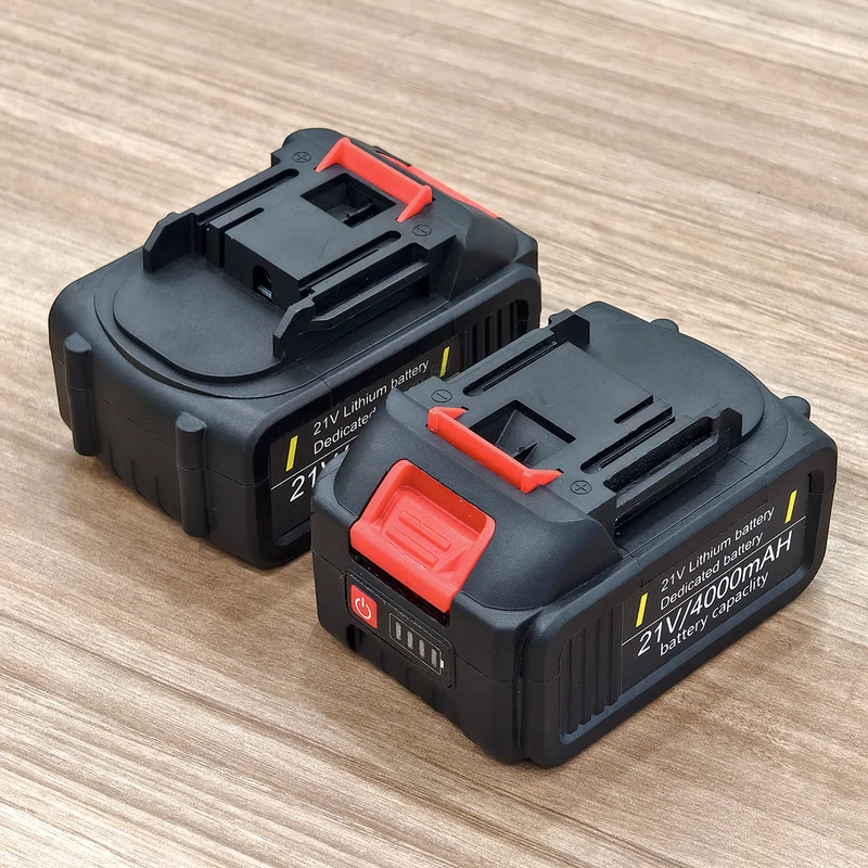 2PCS Gartenwerkzeug Lithiumbatterie, 21V Li-Ion Akkus, Traumheim Doppel-Akku 2 x 4000mAh | 21V Industriestrom mit 3-fach Schutz & Ladeanzeige | 2x 4000mAh für maximale Laufzeit (ohne Ladegerät)