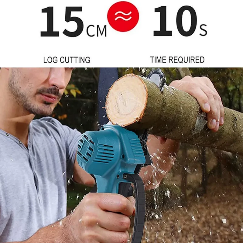 21V 4/6 Zoll Elektro-Kettensäge und 25mm Akku Astschere Cordless Gartenschere Set Akku-Kettensäge Mini-Kettensäge Elektro Astschere