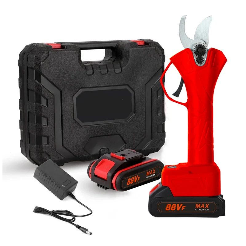 Professionelle Akku Astschere 21V Schnurlose Elektrische Gartenschere, 0-25mm Akku Astschere, mit 2 Stück Batterien Baumschere