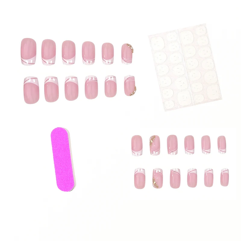 Elegante französische Spitzen-Gel-Nagelerweiterungen Karnz