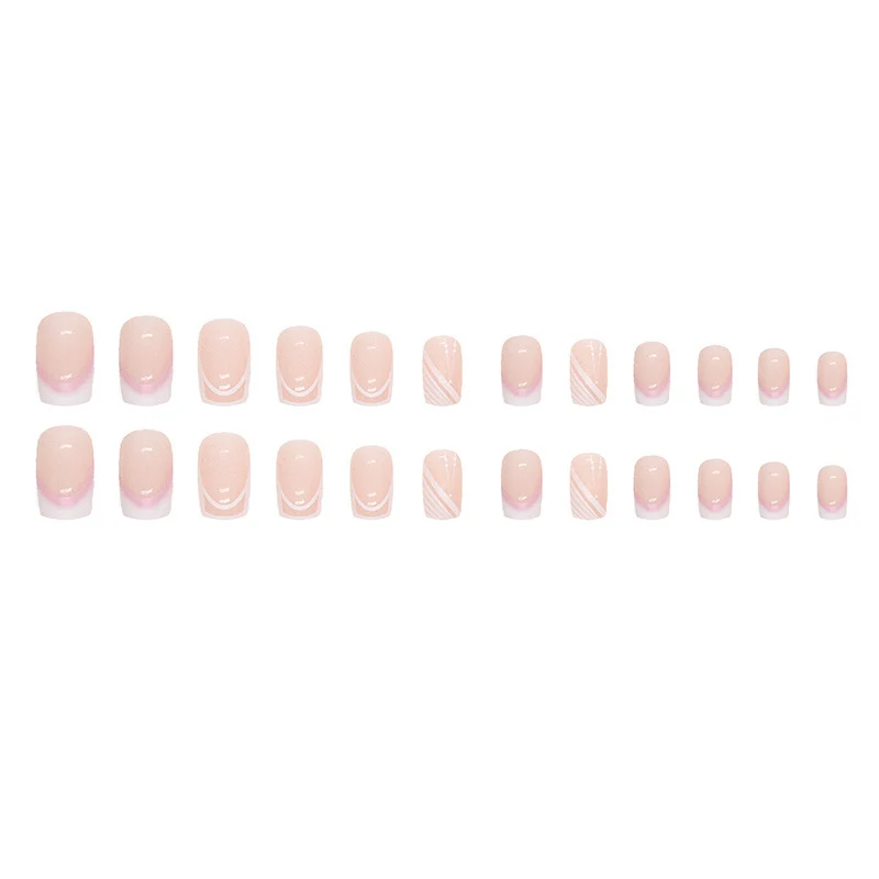 Elegantes französisches Spitzen-Acrylnageldesign Karnz