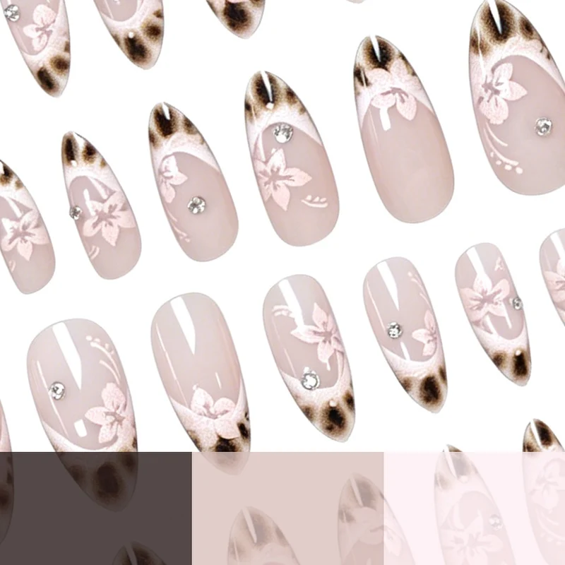 Elegante Blumen-Design Acryl-Nagelverlängerungen Karnz