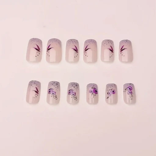 Elegante Blumendesign Acryl-Nagelkunst-Verstärkungen Karnz