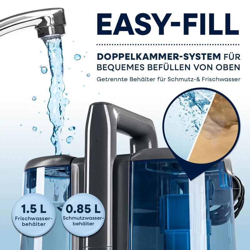 CLEANmaxx Polster- & Teppichreiniger Pro Power - 3in1: sprühen, bürsten, saugen
