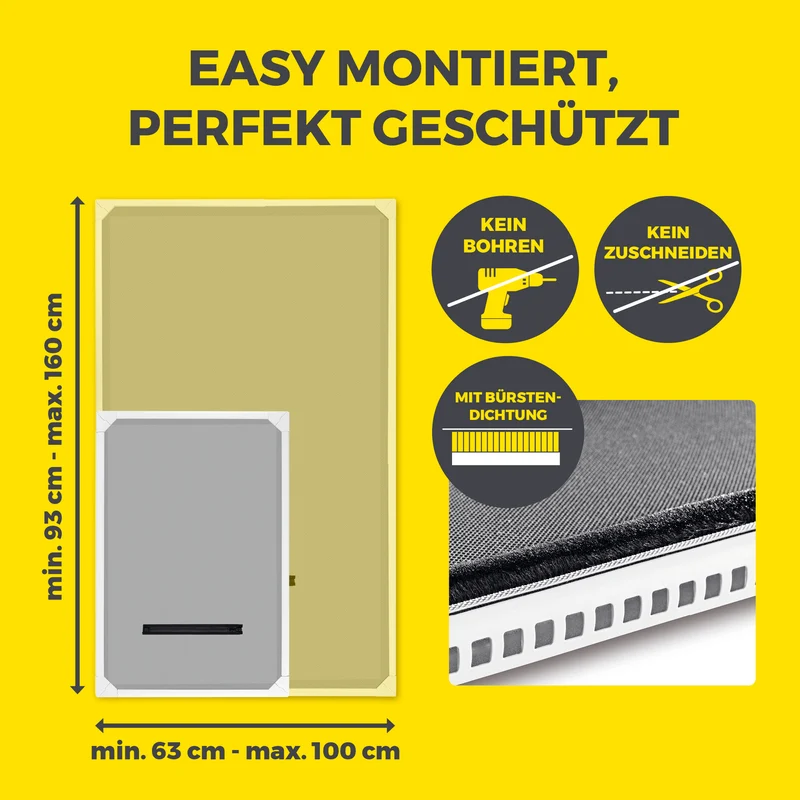 EASYmaxx Insect Protect Teleskop-Insektenschutzgitter für Dachfenster