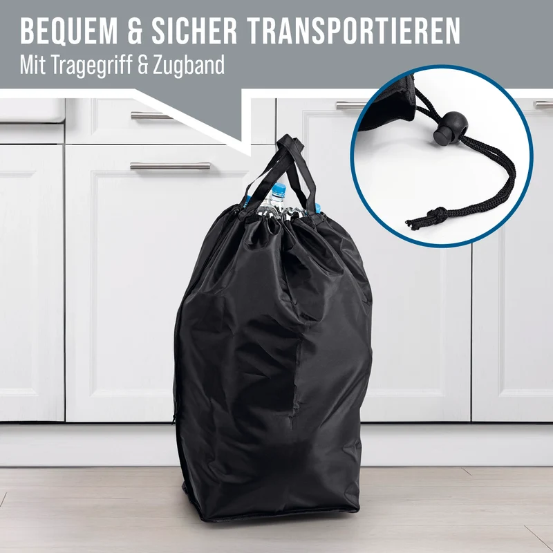 WELLENBORG Pfandflaschen-Sammelbehälter, 100 l - 2 Tragetaschen, Klettverschluss