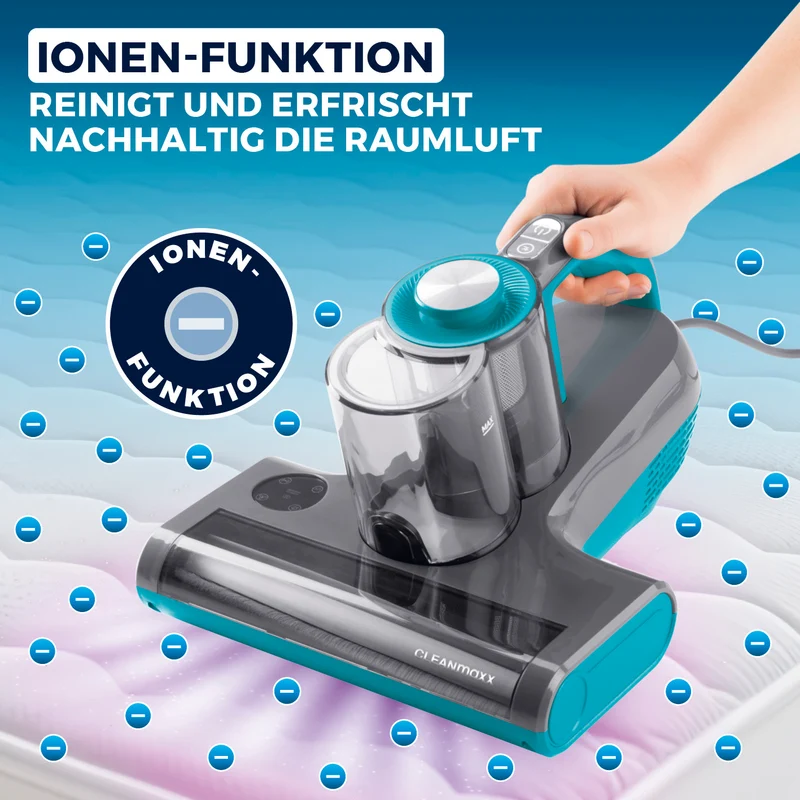 CLEANmaxx Milbensauger Rotation Power - entfernt 99,9 % Milben - mit UV-C-Licht