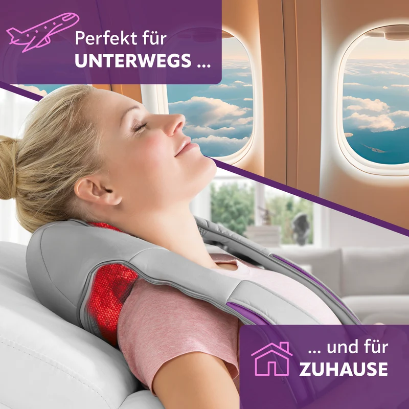 VITALmaxx Shiatsu-Massagegerät mit Knet- & Druckmassage, Wärme & Halteschlaufen