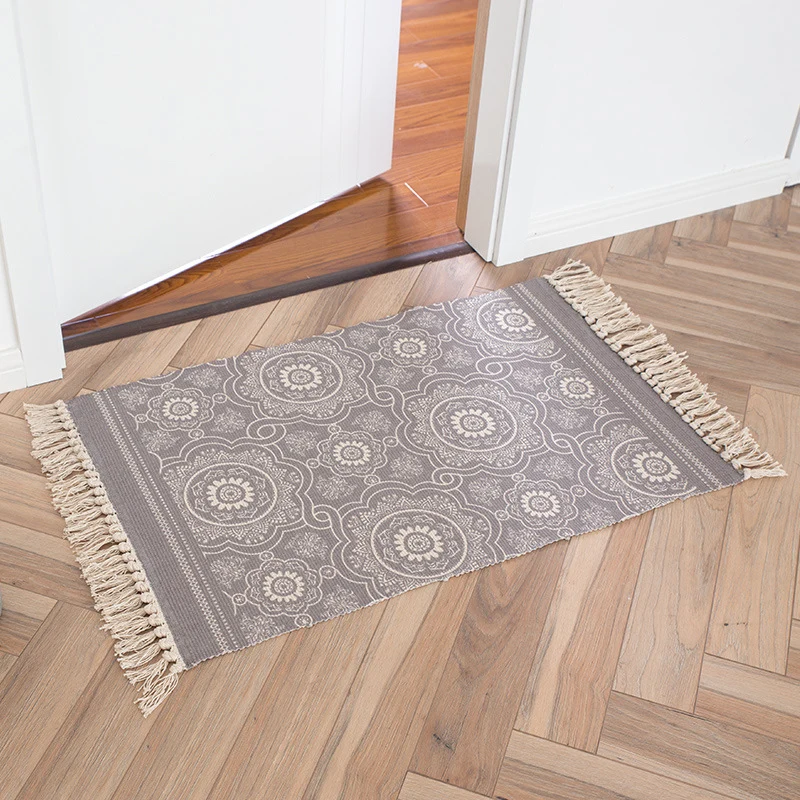 Dekorativer Läufer für Esstisch und Konsole im Boho‑Mandala‑Design mit Fransen Karnz