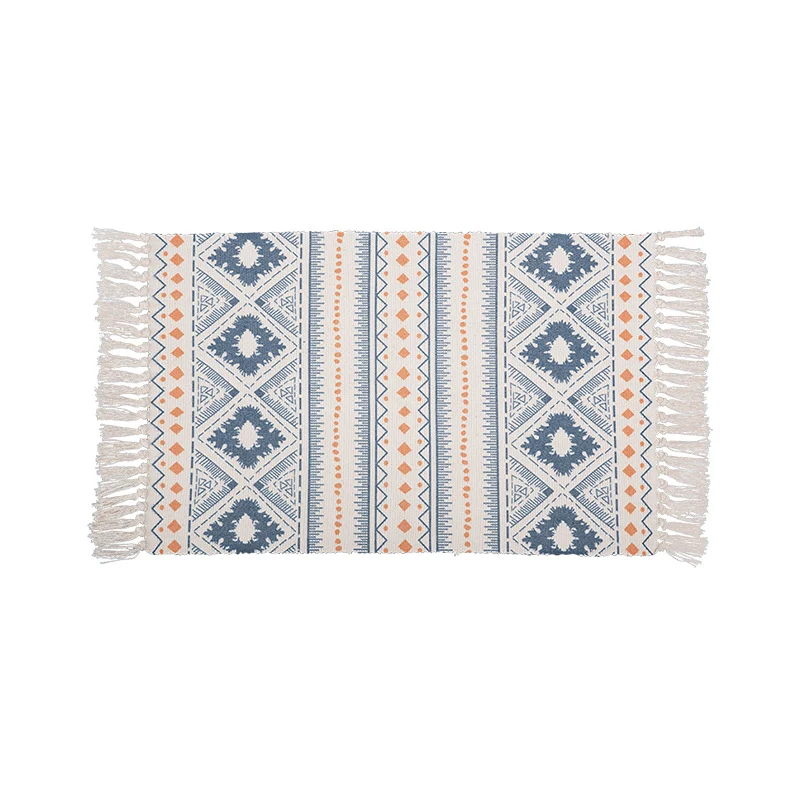 Dekorativer Läufer für Esstisch und Konsole im Boho‑Mandala‑Design mit Fransen Karnz
