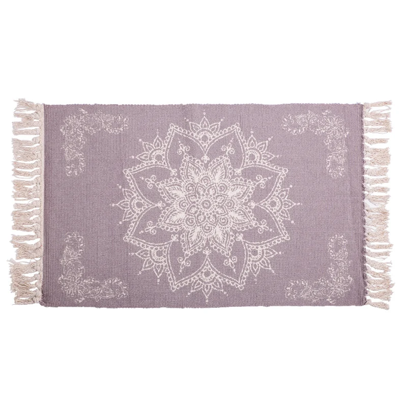 Dekorativer Läufer für Esstisch und Konsole im Boho‑Mandala‑Design mit Fransen Karnz