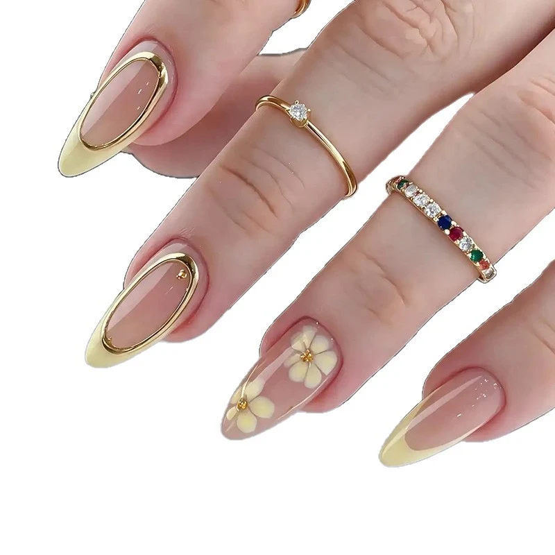 Elegante florale Acryl-Nagelkunst-Verstärkungen Karnz
