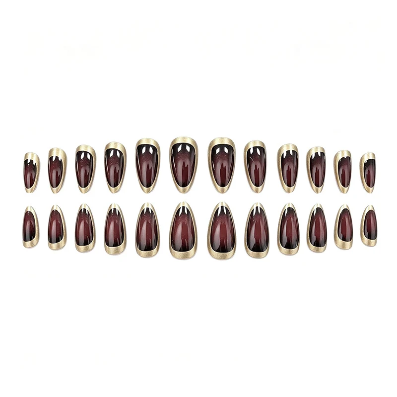 Elegante mandelförmige Nagelverstärkungen Karnz 1789915251