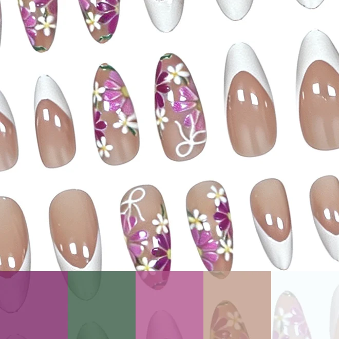 Ausgefallene Florale Nagelkunst Karnz