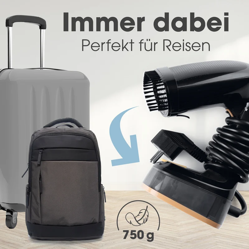 CLEANmaxx 2in1-Dampfbürste - Hemden, Blusen & Co. easy auffrischen & entknittern