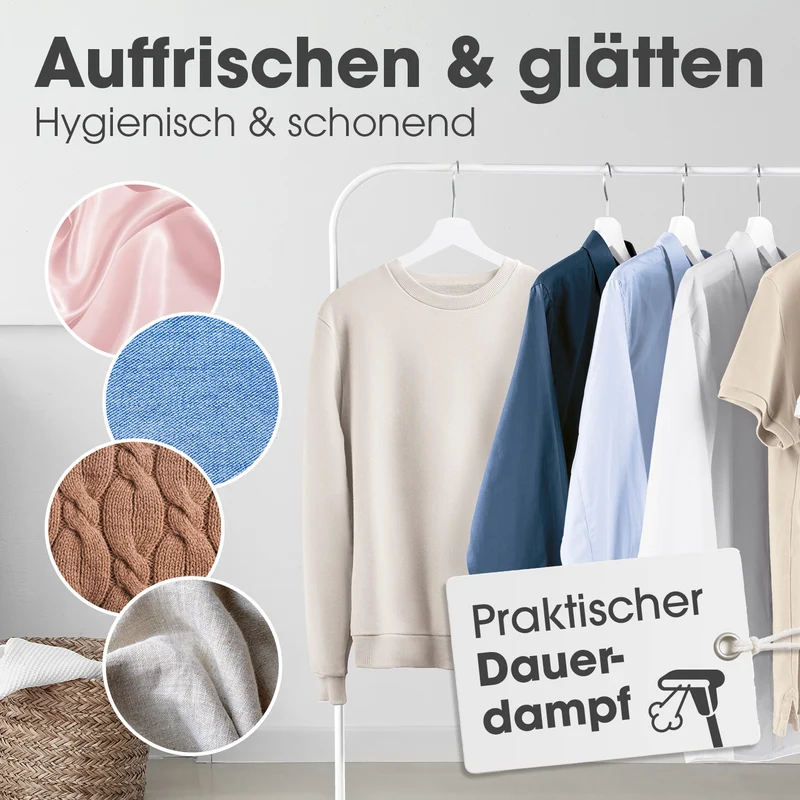CLEANmaxx 2in1-Dampfbürste - Hemden, Blusen & Co. easy auffrischen & entknittern