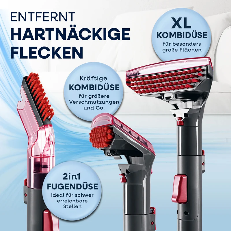 CLEANmaxx Polster- & Teppichreiniger Pro Power - 3in1: sprühen, bürsten, saugen
