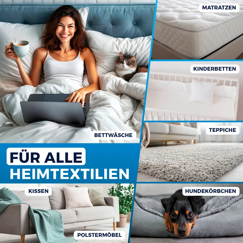CLEANmaxx Milbensauger Vibration - entfernt 99,9 % Milben - 2 Ersatz-EPA-Filter