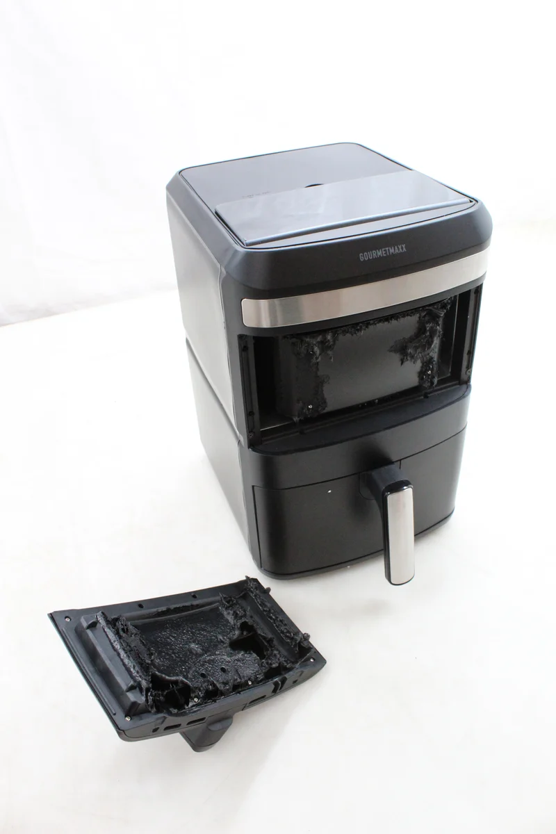GOURMETmaxx Heißluftfritteuse Airfryer Schwarz 12L Fritteuse SIEHE TEXT/FOTO