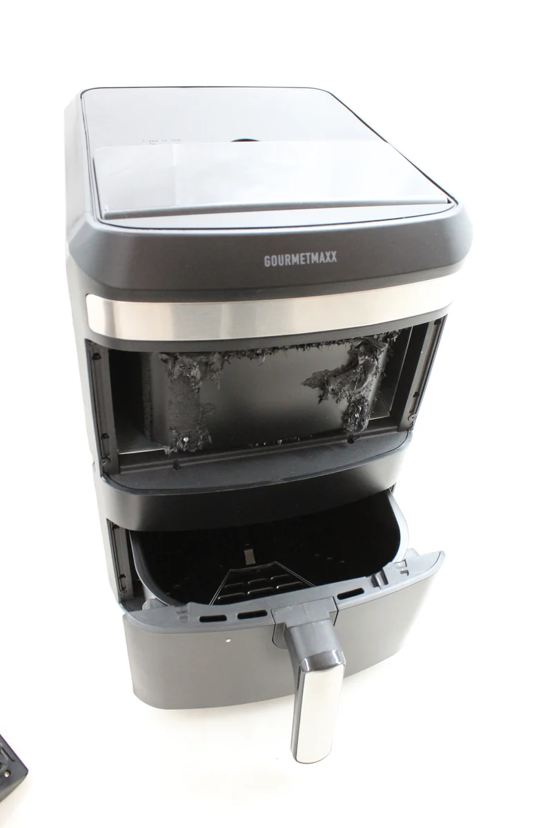 GOURMETmaxx Heißluftfritteuse Airfryer Schwarz 12L Fritteuse SIEHE TEXT/FOTO