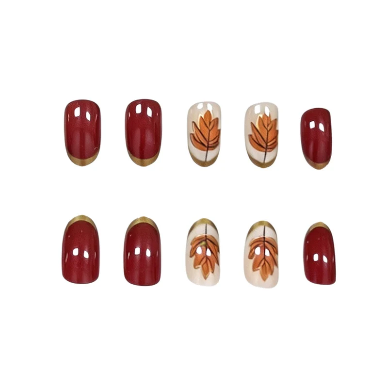 Dekorative herbstliche Nagelkunstverzierungen Karnz