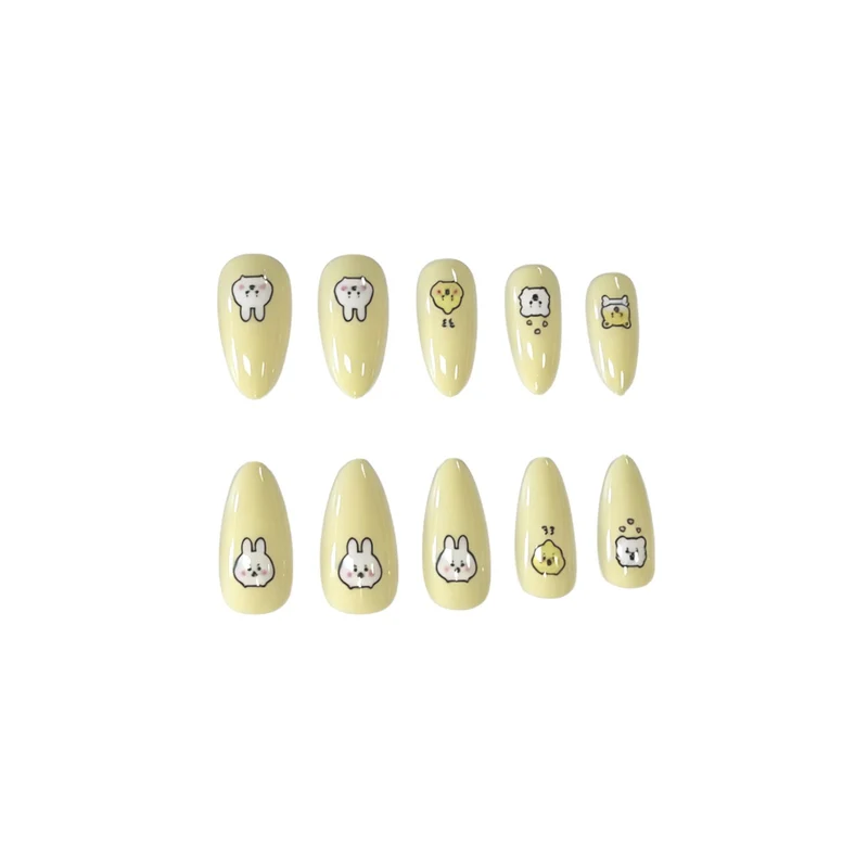 Niedliche Cartoon-Tier-Nagelkunst-Verzierungen Karnz