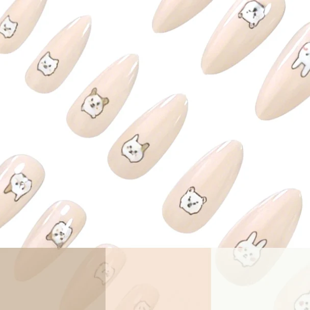 Cute Tier-Themen Nagelkunst Karnz