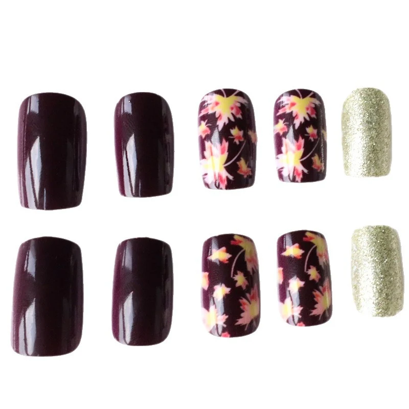 Dekorative herbstliche Acryl-Nagelverzierungen Karnz
