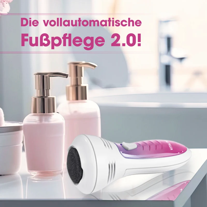 VITALmaxx Hornhautentferner mit Saugfunktion - kabellos, hygienisch - 2 Aufsätze
