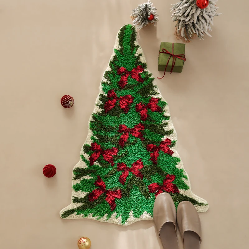 Weihnachtsbaumförmiger Dekorativer Tür- und Bodenteppich Karnz